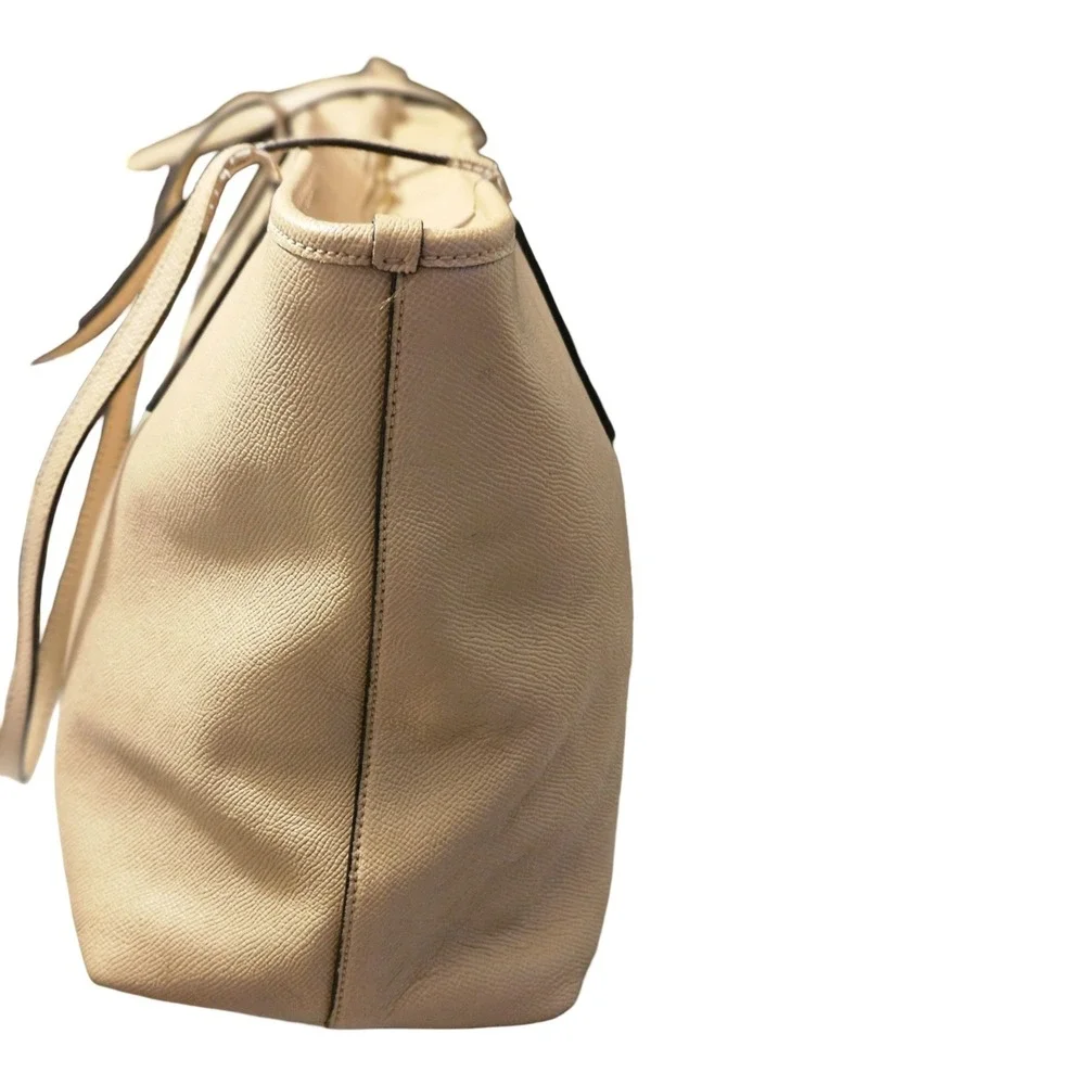 Coach City Zip Tote Beige Crossgrain‎ Leather Shoulder Bag F57522